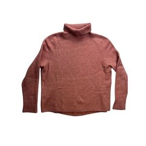 SET Turtleneck Sweater Womens 6 Pink  Wool Blend Raglan Sleeve